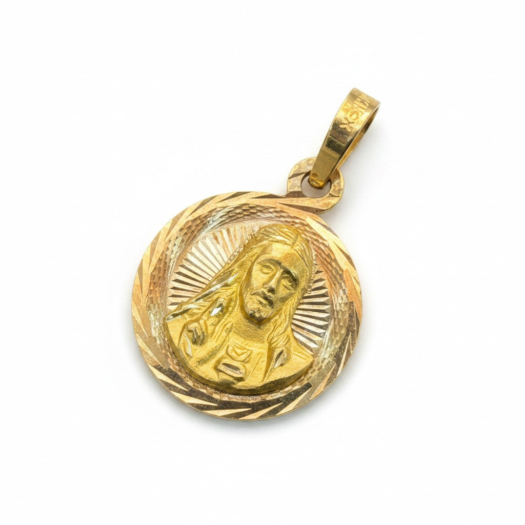 Medalla Sagrado Corazón de Jesús Bicolor – Oro 10K
