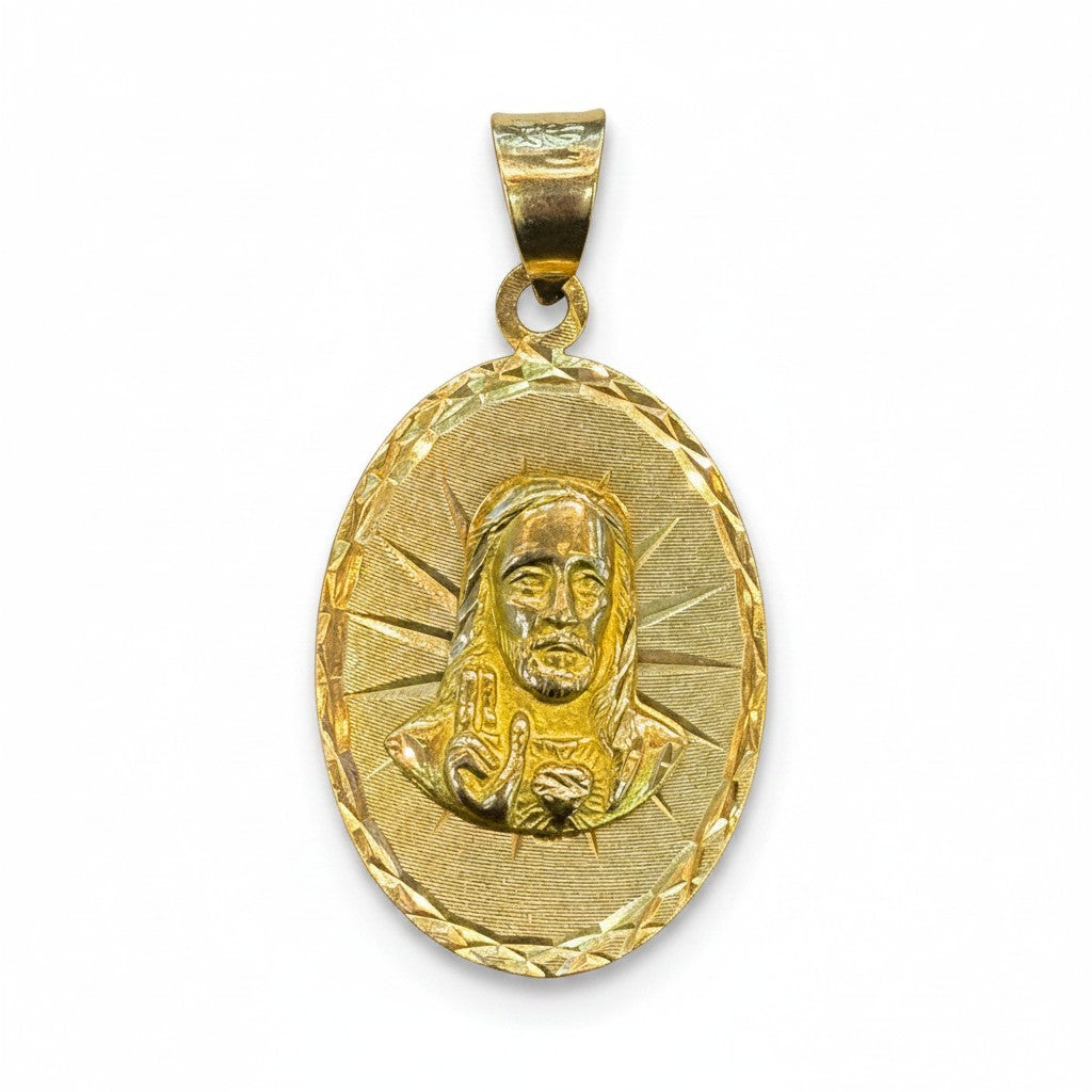 Medalla Sagrado Corazón de Jesús Ovalada – Oro 10K