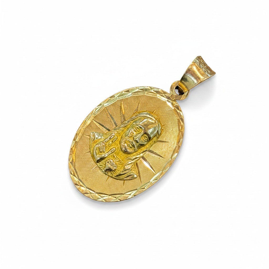 Medalla Sagrado Corazón de Jesús Ovalada – Oro 10K