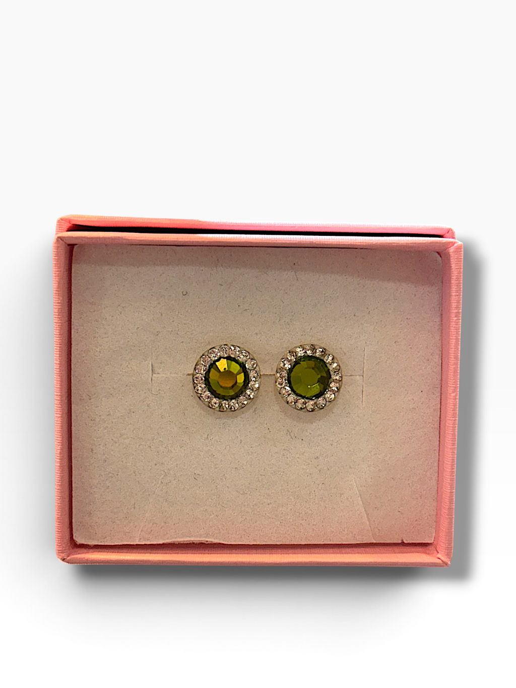 Broquel redondo de oro 10K con zirconias brillantes, joyería ROMA, elegante y brillante diseño para ocasiones especiales.
