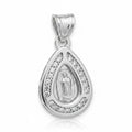 Medalla de Bautizo Virgen de Guadalupe Gota – Plata .925