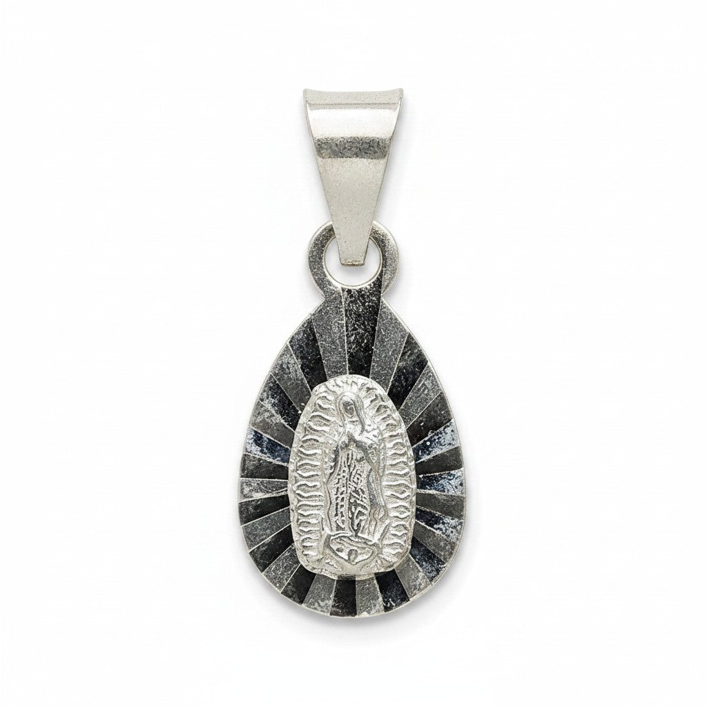 Medalla de Bautizo Virgen de Guadalupe Gota– Plata .925
