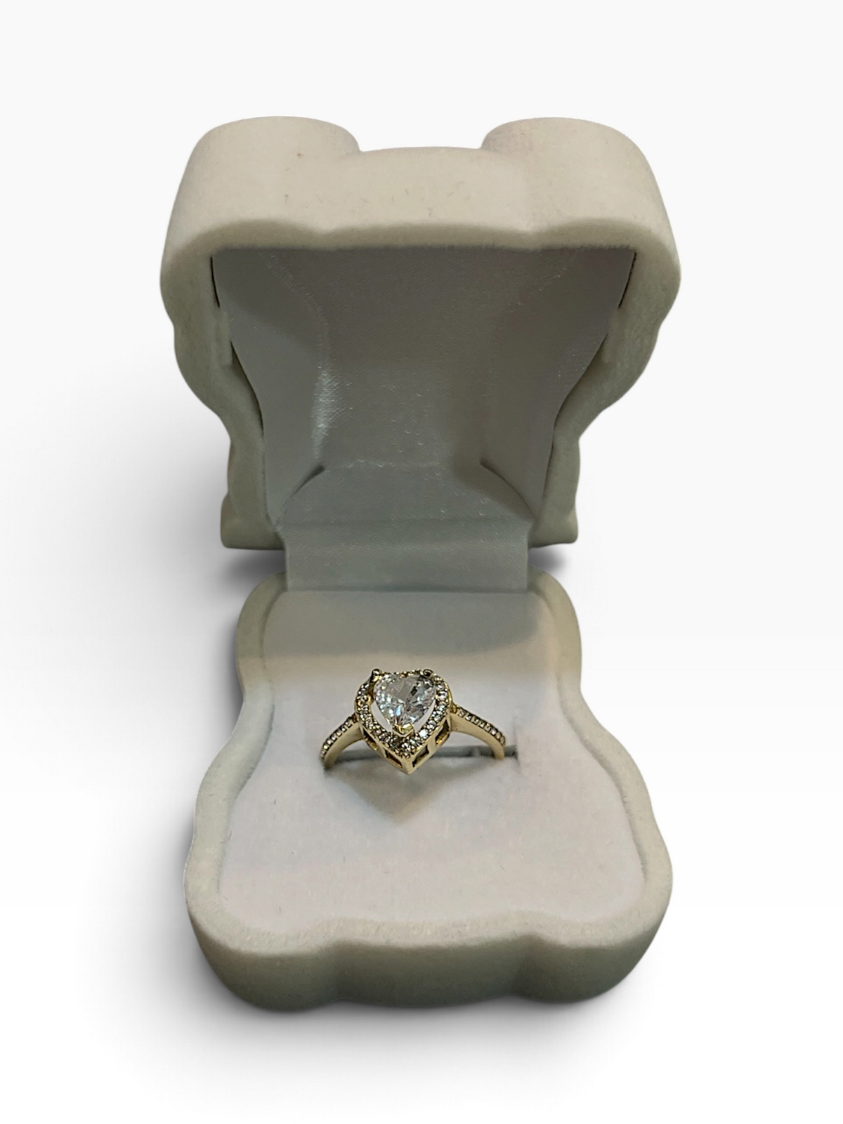 Estuche de Osito Marfil para Anillo
