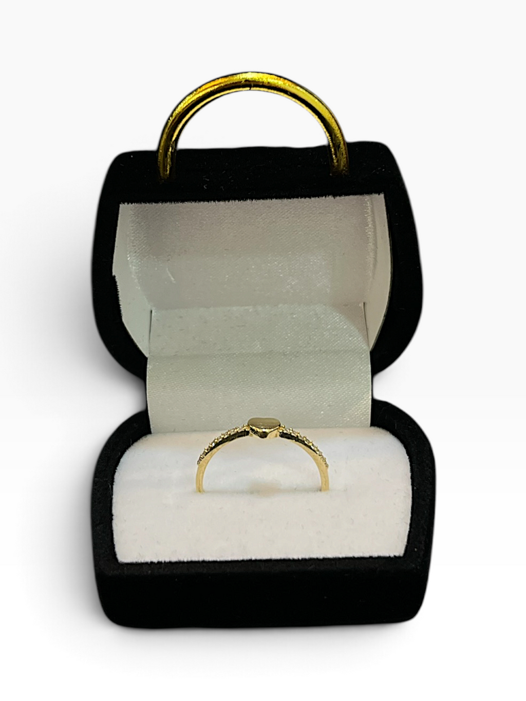 Estuche de Bolsita Negra para Anillo