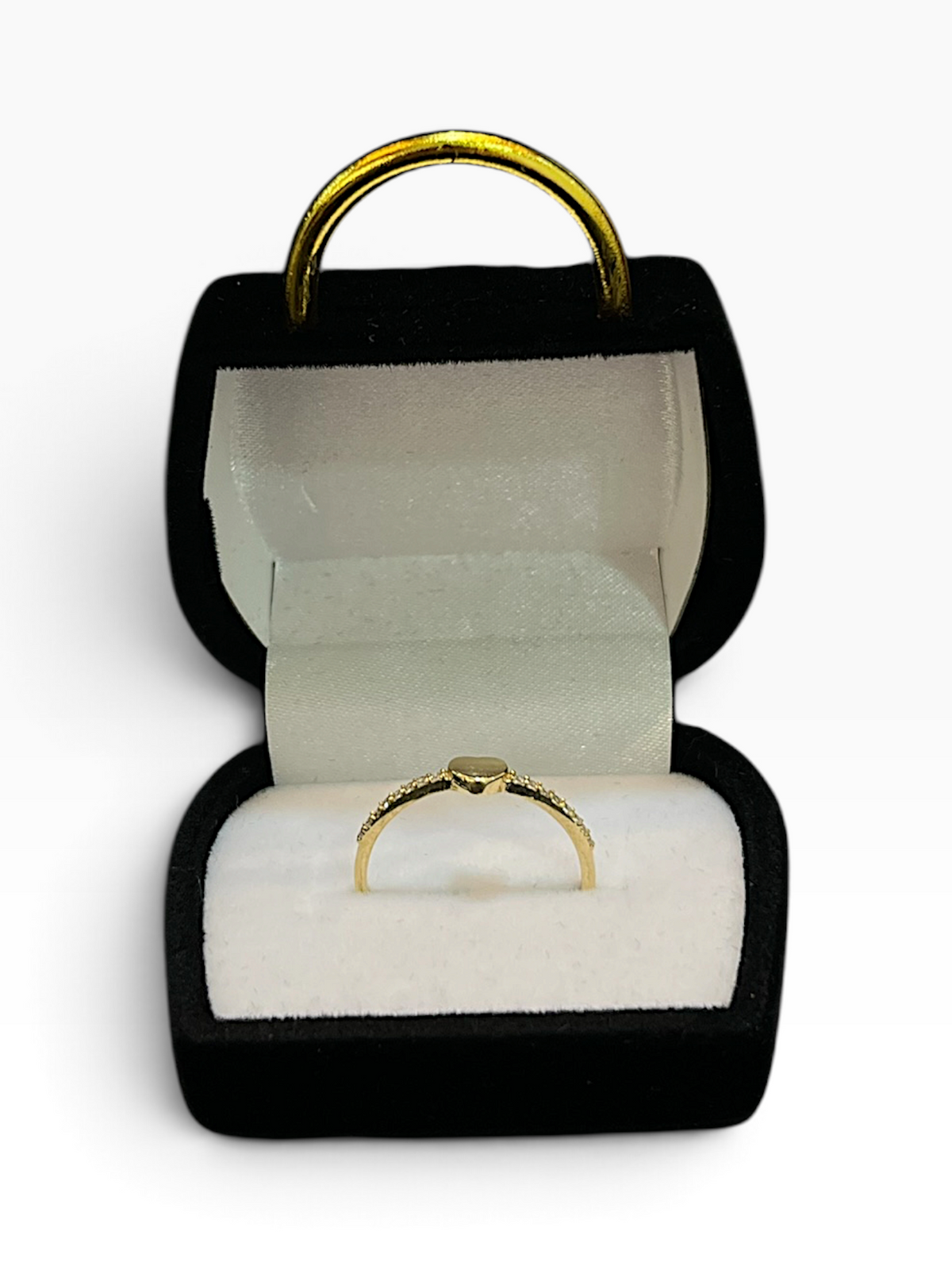 Estuche de Bolsita Negra para Anillo