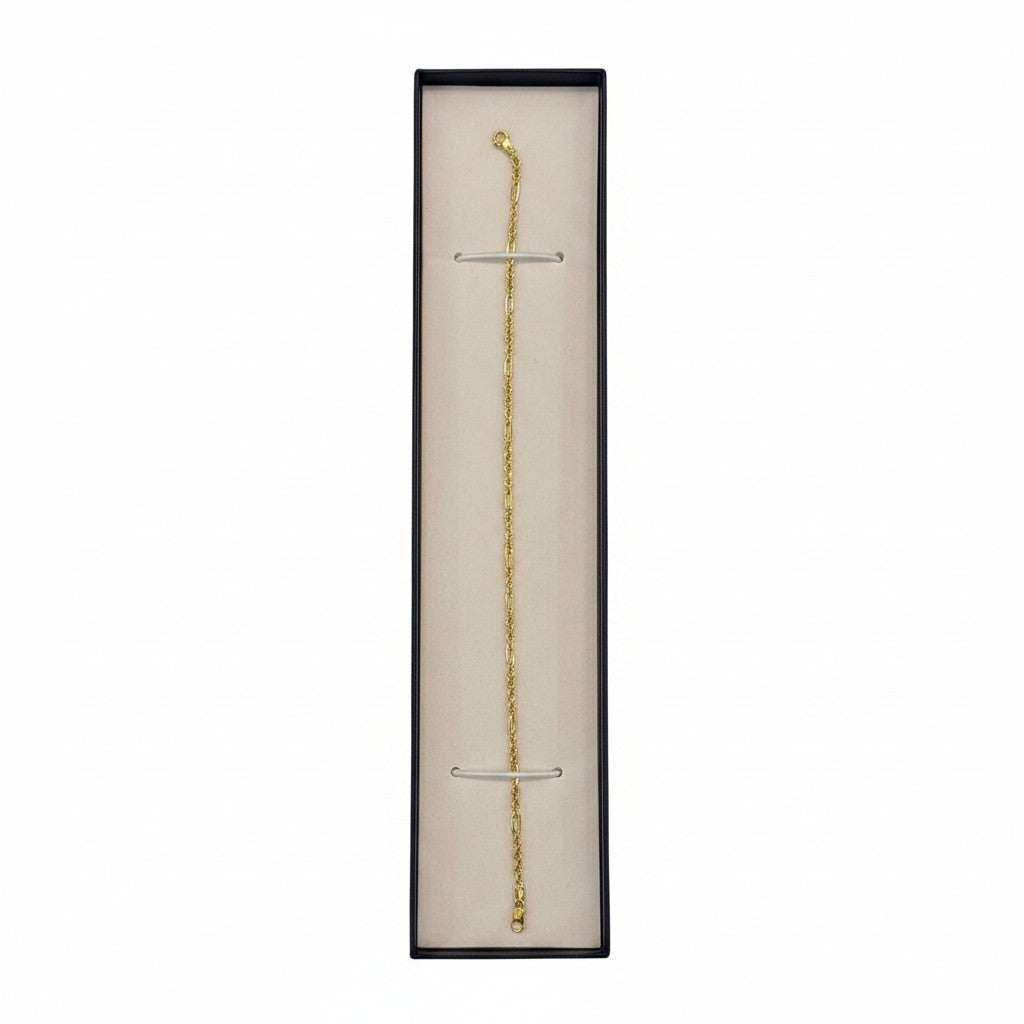 Pulso Figaro 2.1mm de Oro 10K Italiano