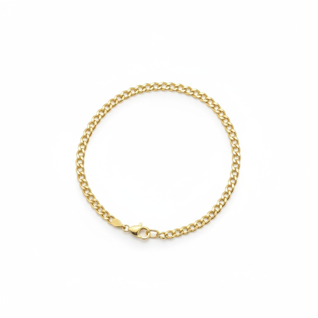 Pulso Barbado 3.4mm de Oro 10K Italiano