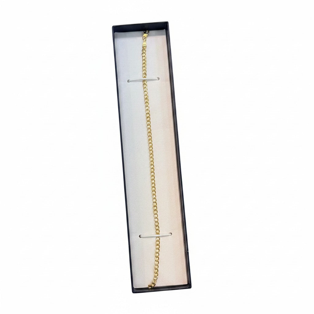 Pulso Barbado 3.4mm de Oro 10K Italiano