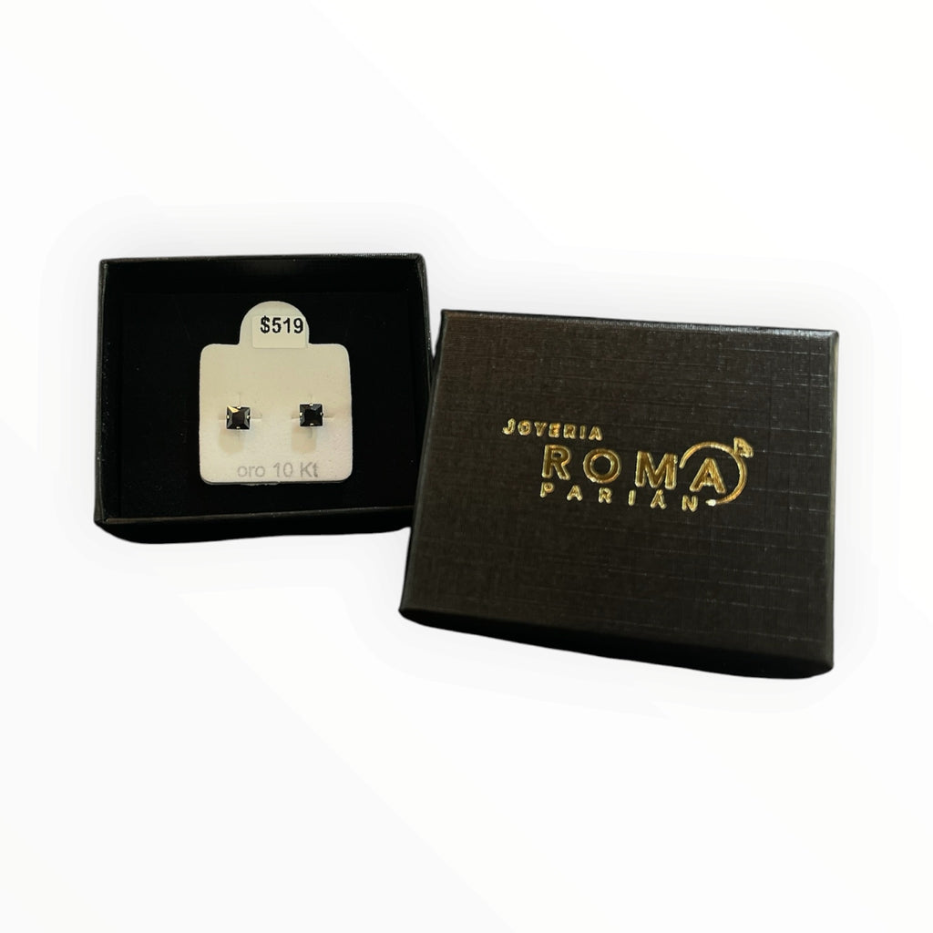 Broquel Recto Cuadrado de Oro 10K