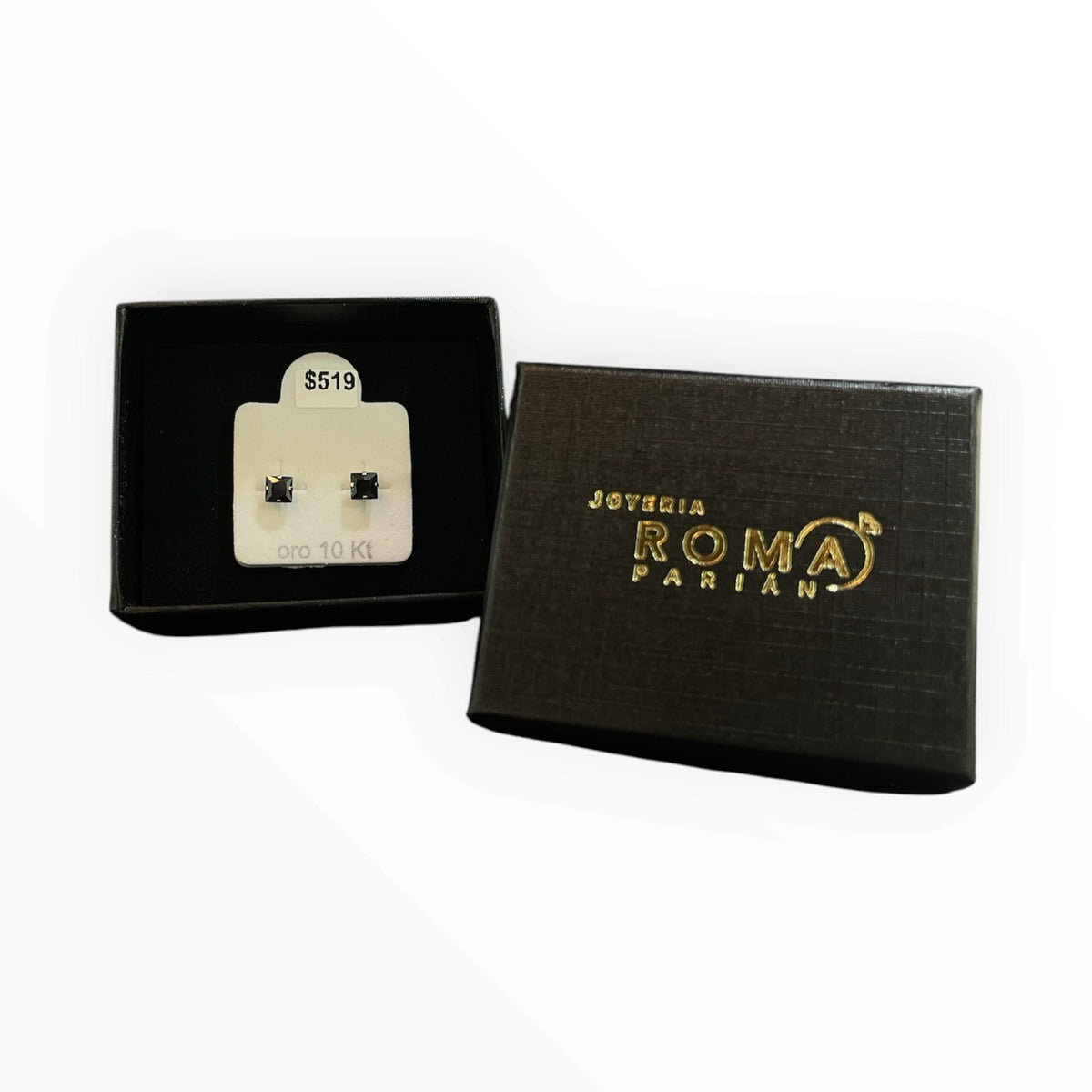 Broquel Recto Cuadrado de Oro 10K