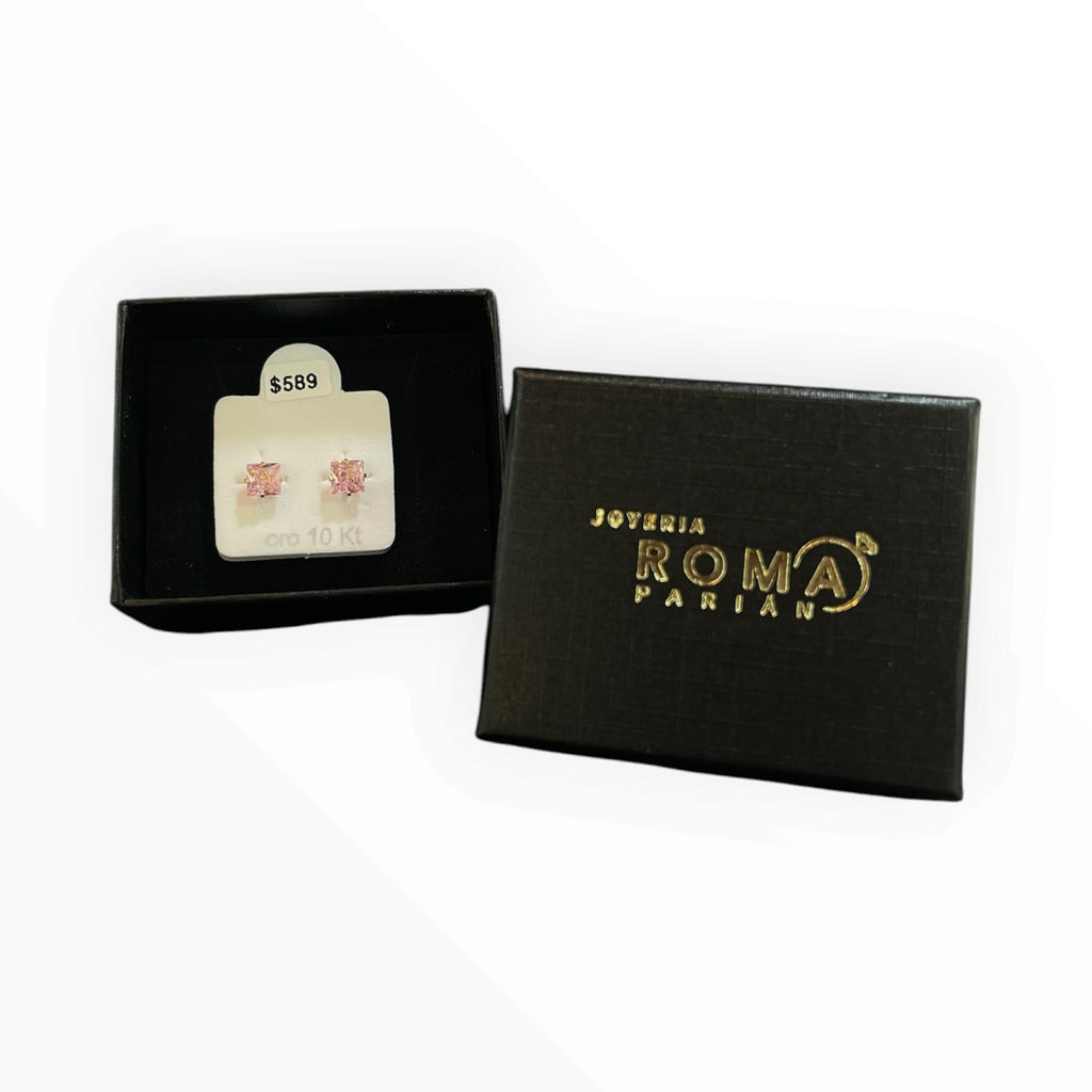 Broquel Recto Cuadrado de Oro 10K