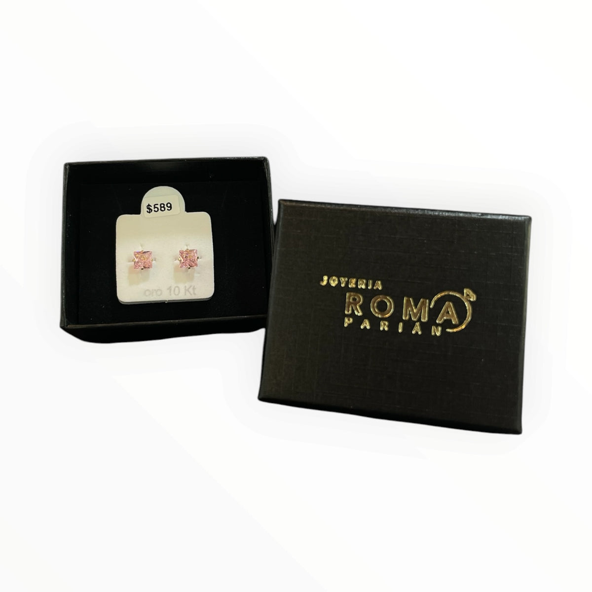 Broquel Recto Cuadrado de Oro 10K
