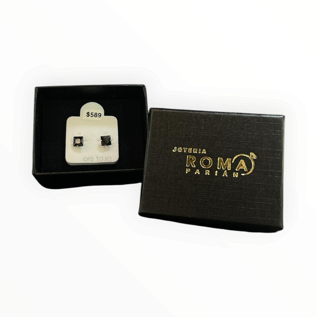 Broquel Recto Cuadrado de Oro 10K