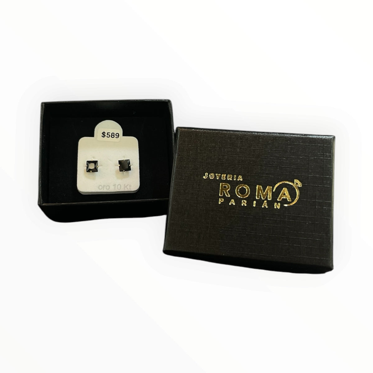 Broquel Recto Cuadrado de Oro 10K