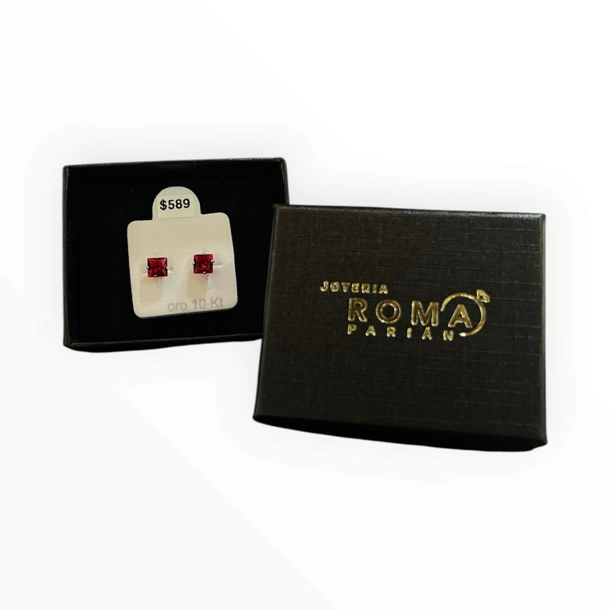Broquel Recto Cuadrado de Oro 10K
