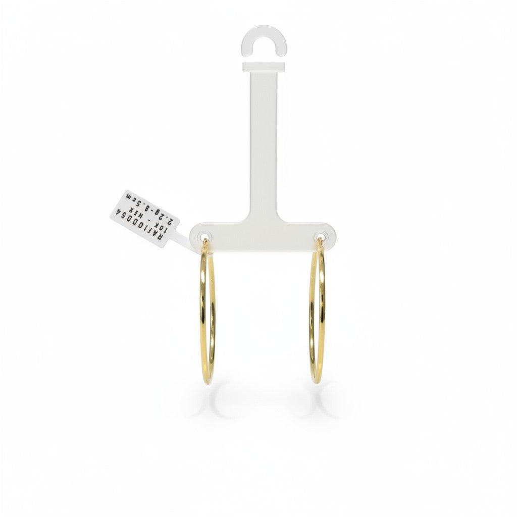 Arracada Facetada de Oro 10K