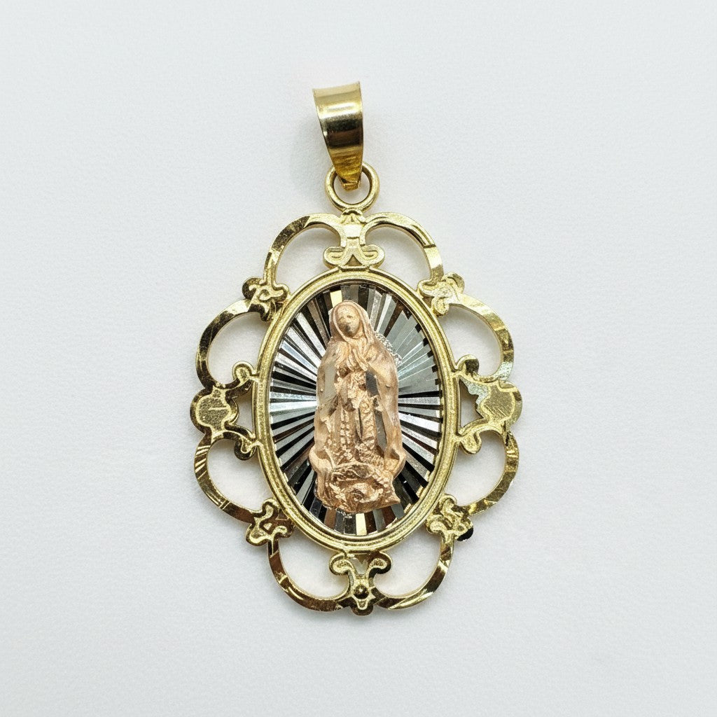 Dije Calado Virgen de Guadalupe – Oro 10K