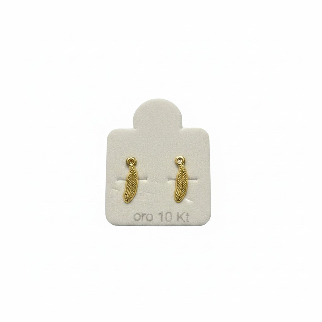 Broquel de Pluma de Oro 10K