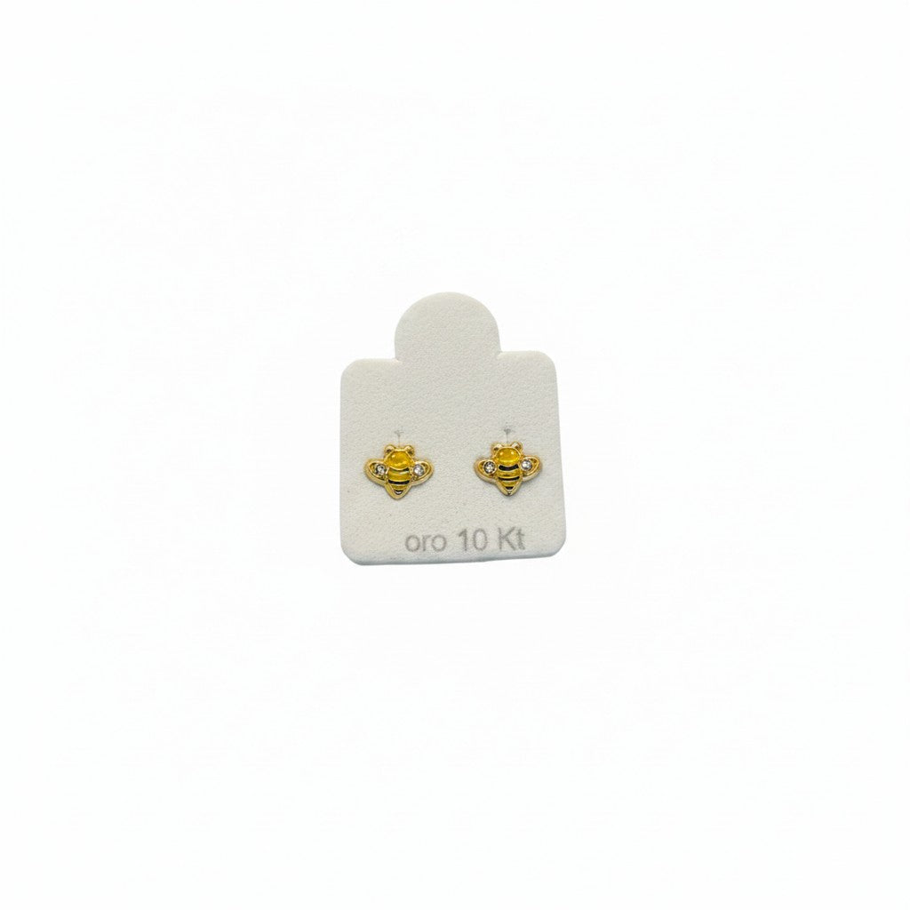 Broquel de Abeja Esmaltada de Oro 10K