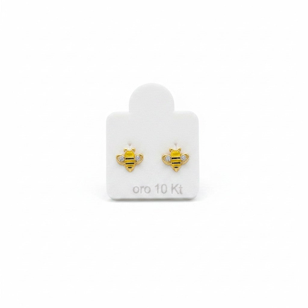 Broquel de Abeja Esmaltada de Oro 10K
