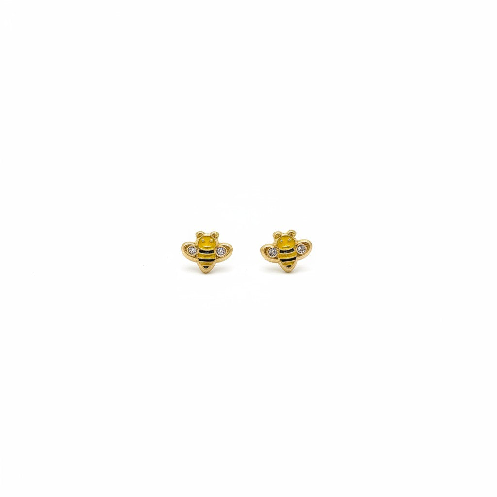 Broquel de Abeja Esmaltada de Oro 10K