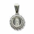 Dije Redondo Virgen de Guadalupe con Zirconias – Plata .925