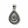 Dije Gota Virgen de Guadalupe con Zirconias – Plata .925