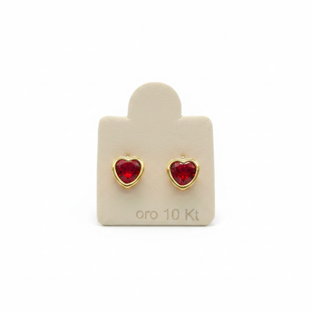 Biseles de Corazón de Oro 10K