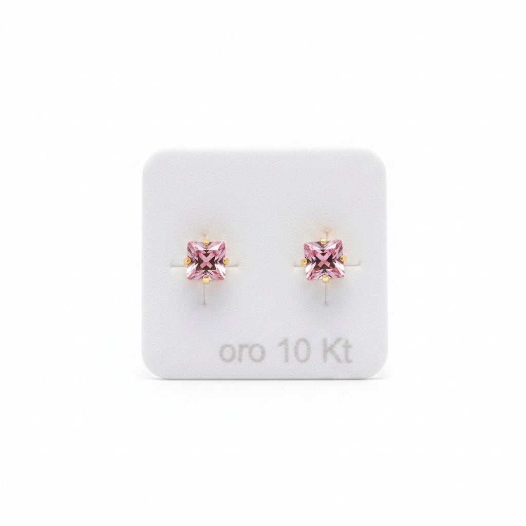 Broquel Recto Color de Oro 10K
