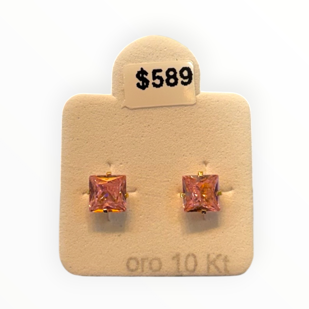Broquel Recto Color de Oro 10K