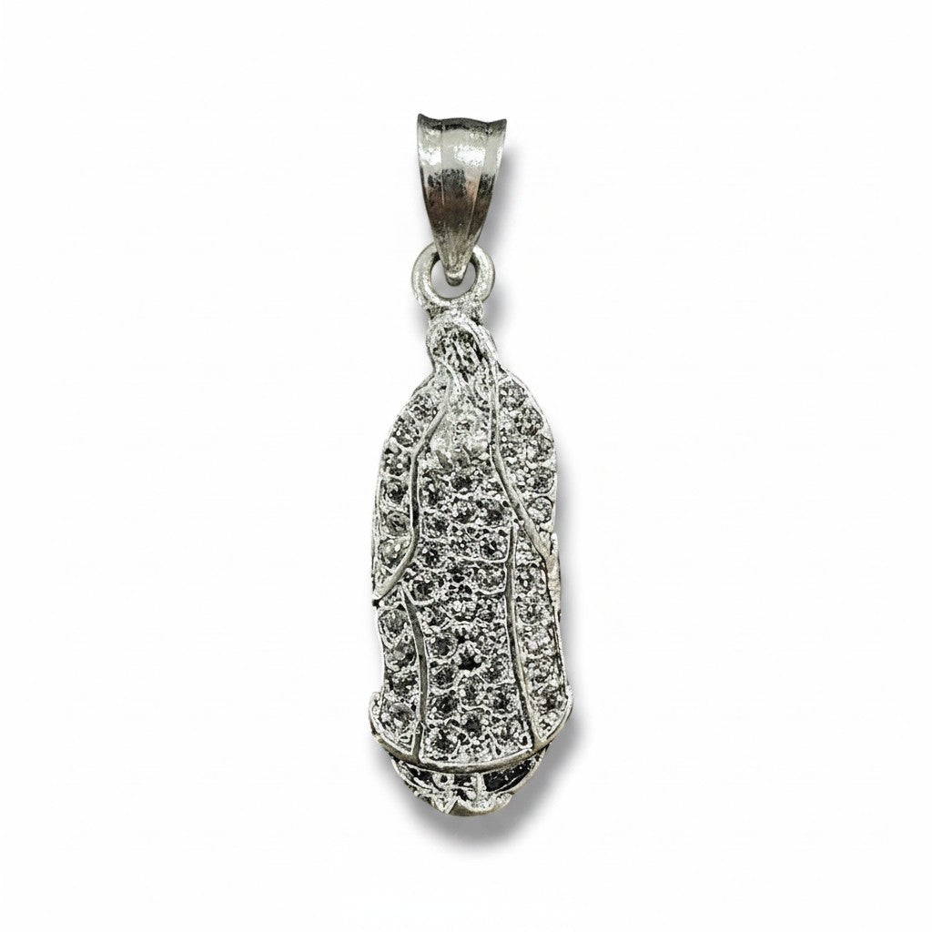 Dije Virgen de Guadalupe con Zirconias – Plata .925