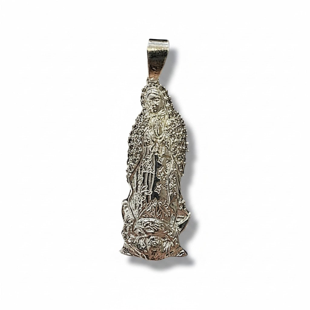 Dije Virgen de Guadalupe con Zirconias – Plata .925