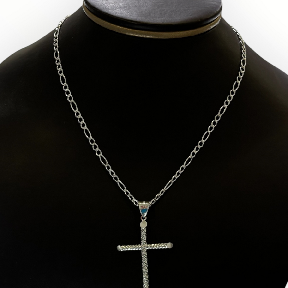 Cruz Lisa Torzal de Plata .925