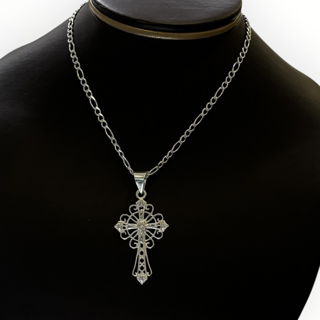 Cruz Ornamental de Plata .925