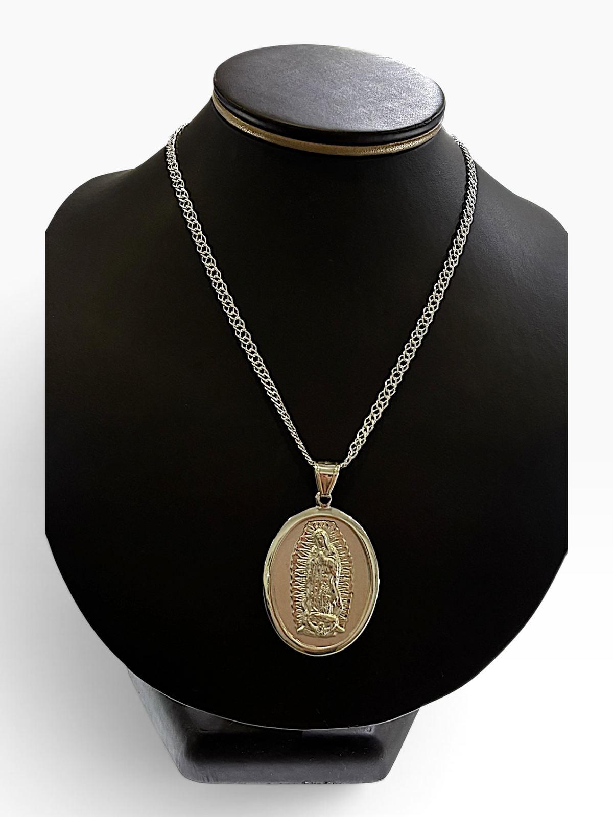 Medalla Virgen de Guadalupe Ovalada — Plata .925