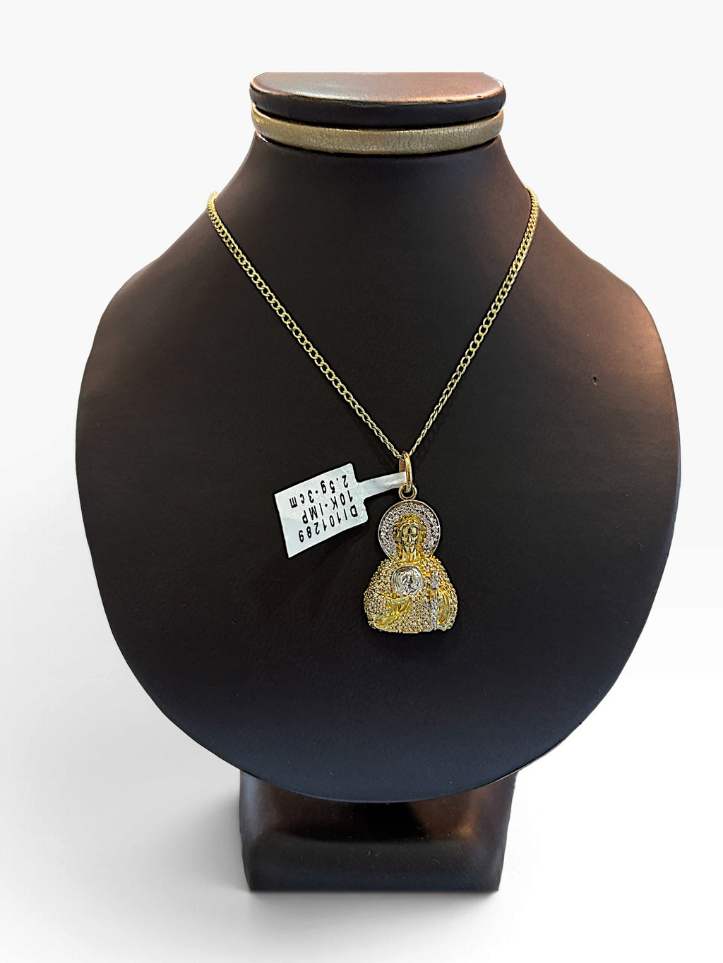 Dije de San Judas Tadeo con Zirconias en Oro 10K