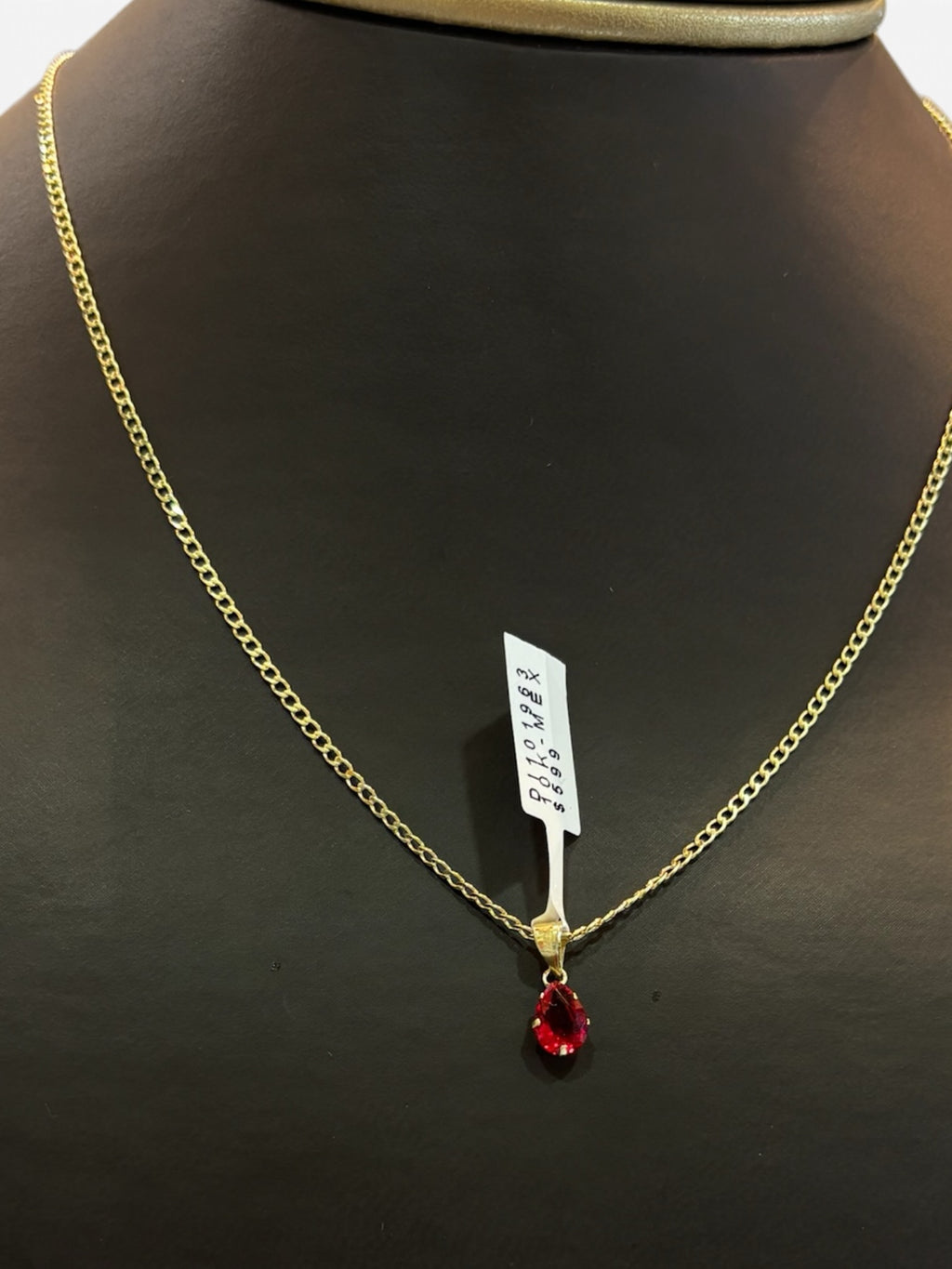 Mini Dije Gota de Color Oro 10K