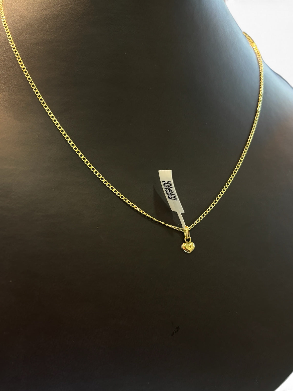 Mini Dije Corazón Liso Oro 10K