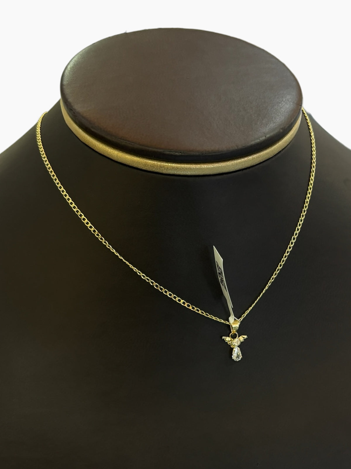 Mini Dije Ángel con Zirconia Oro 10K
