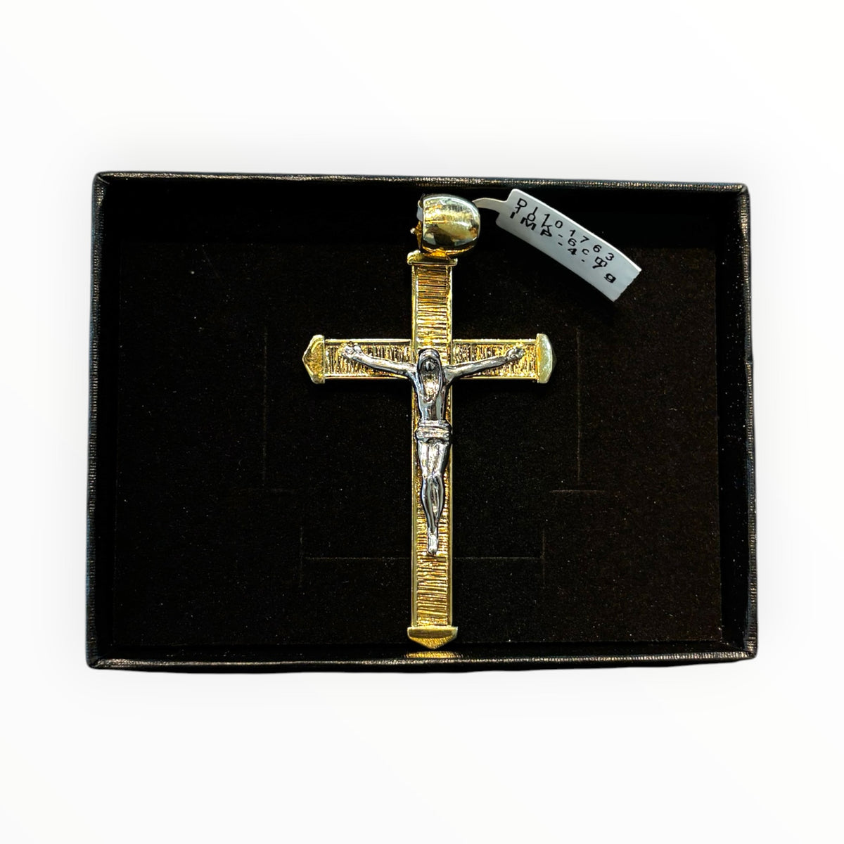 Dije Crucifijo Dos Tonos Oro 10K