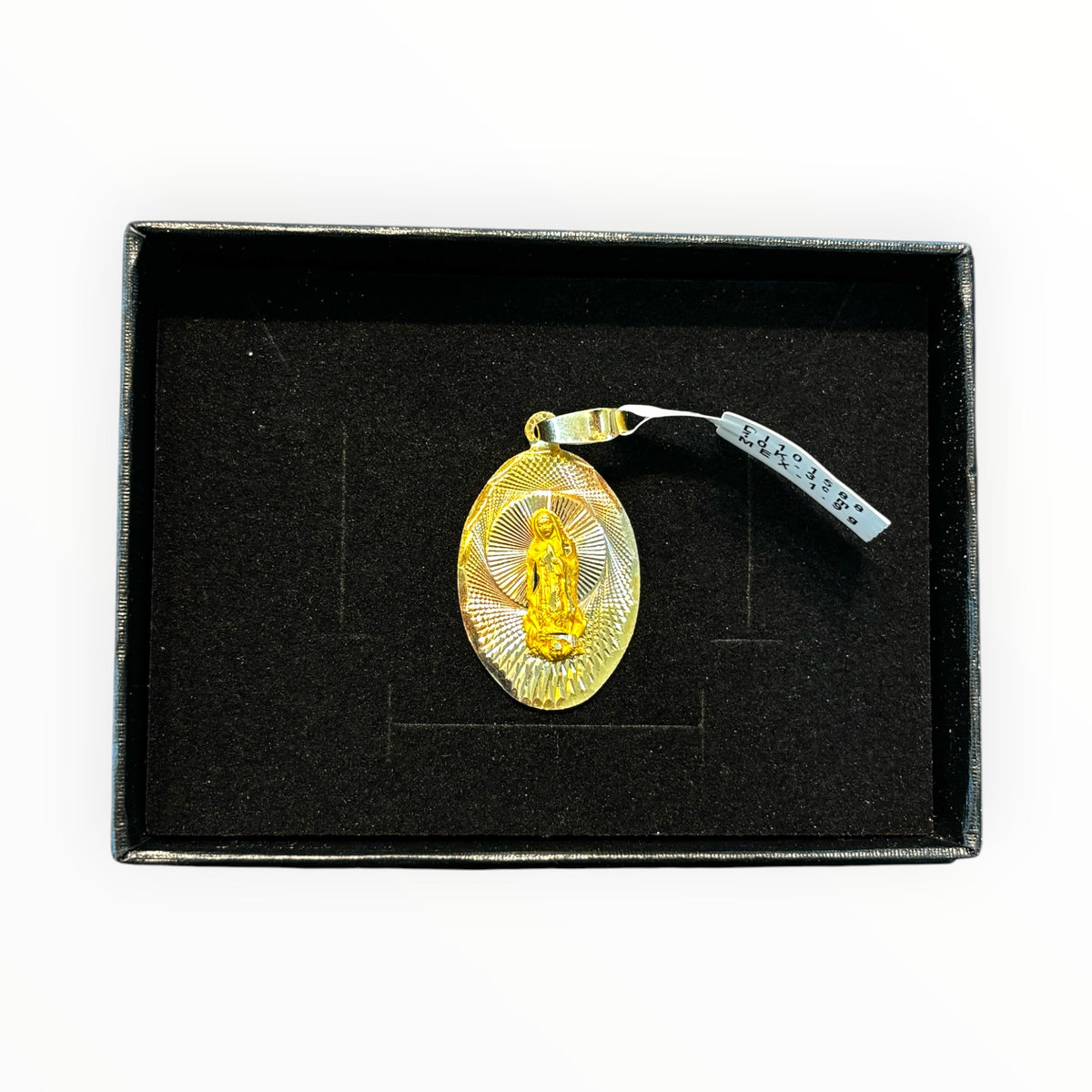 Medalla Virgen de Guadalupe Tricolor Oro 10K