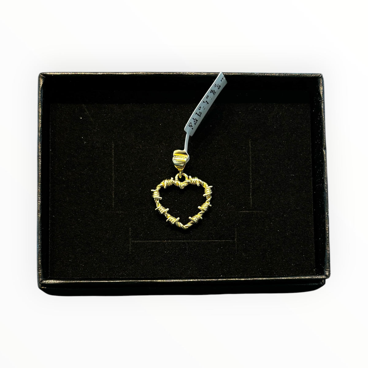 Dije Corazón de Alambre de Púas Oro 10K