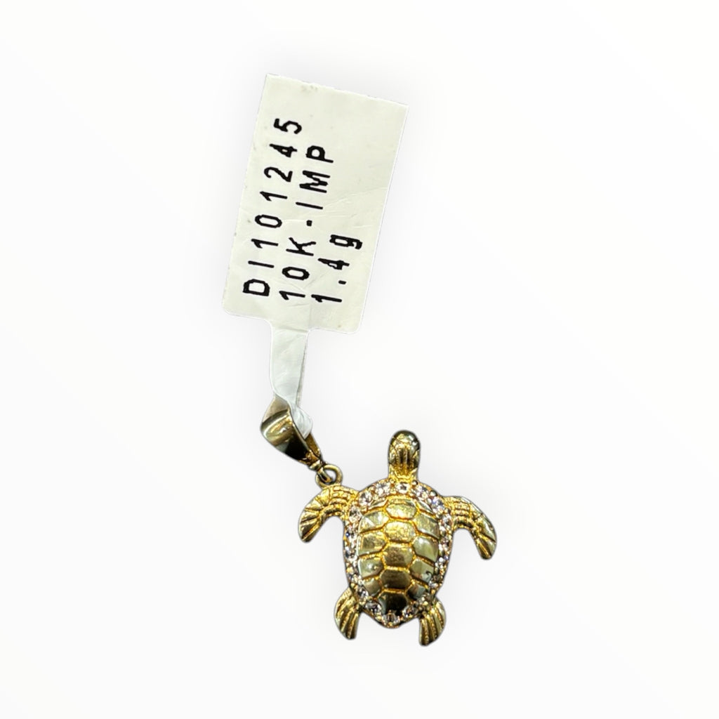 Dije Tortuga con Zirconias Oro 10K