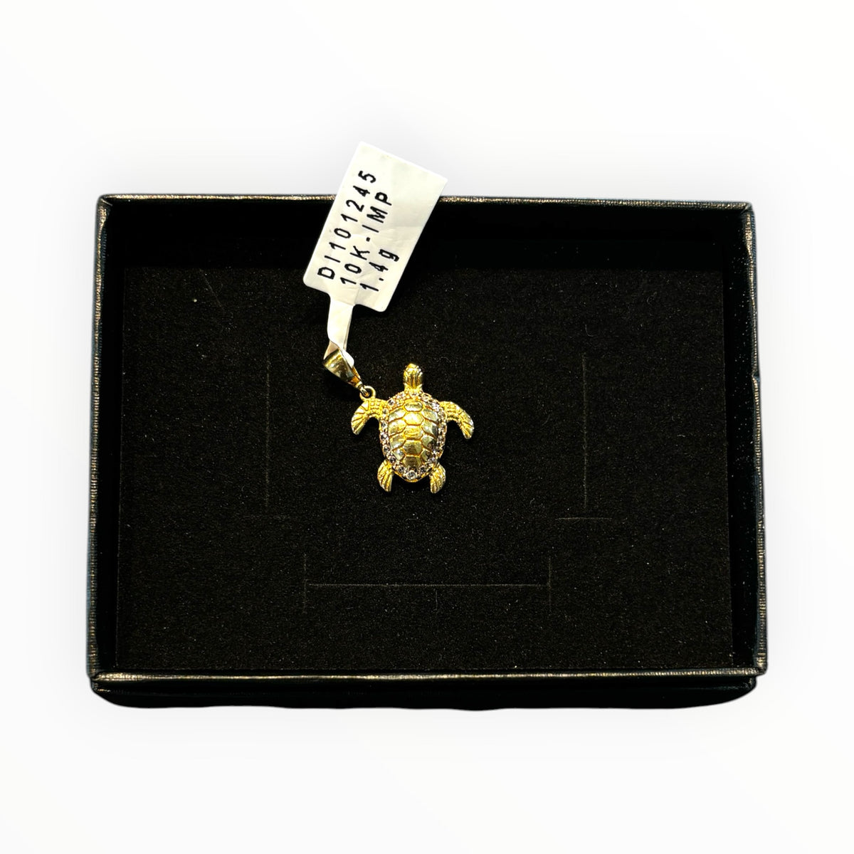 Dije Tortuga con Zirconias Oro 10K