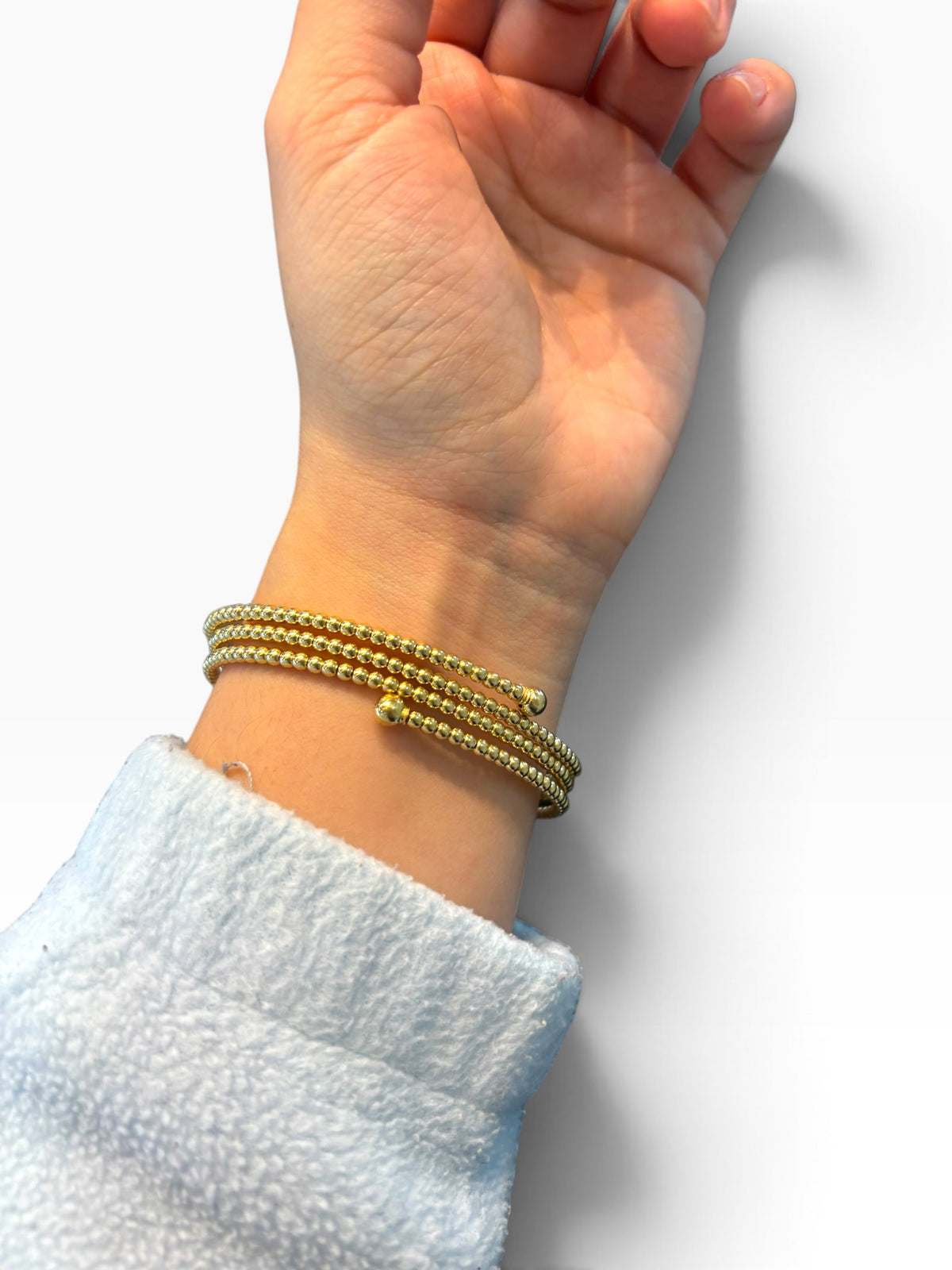 Aro Espiral de Bolitas Oro 10K