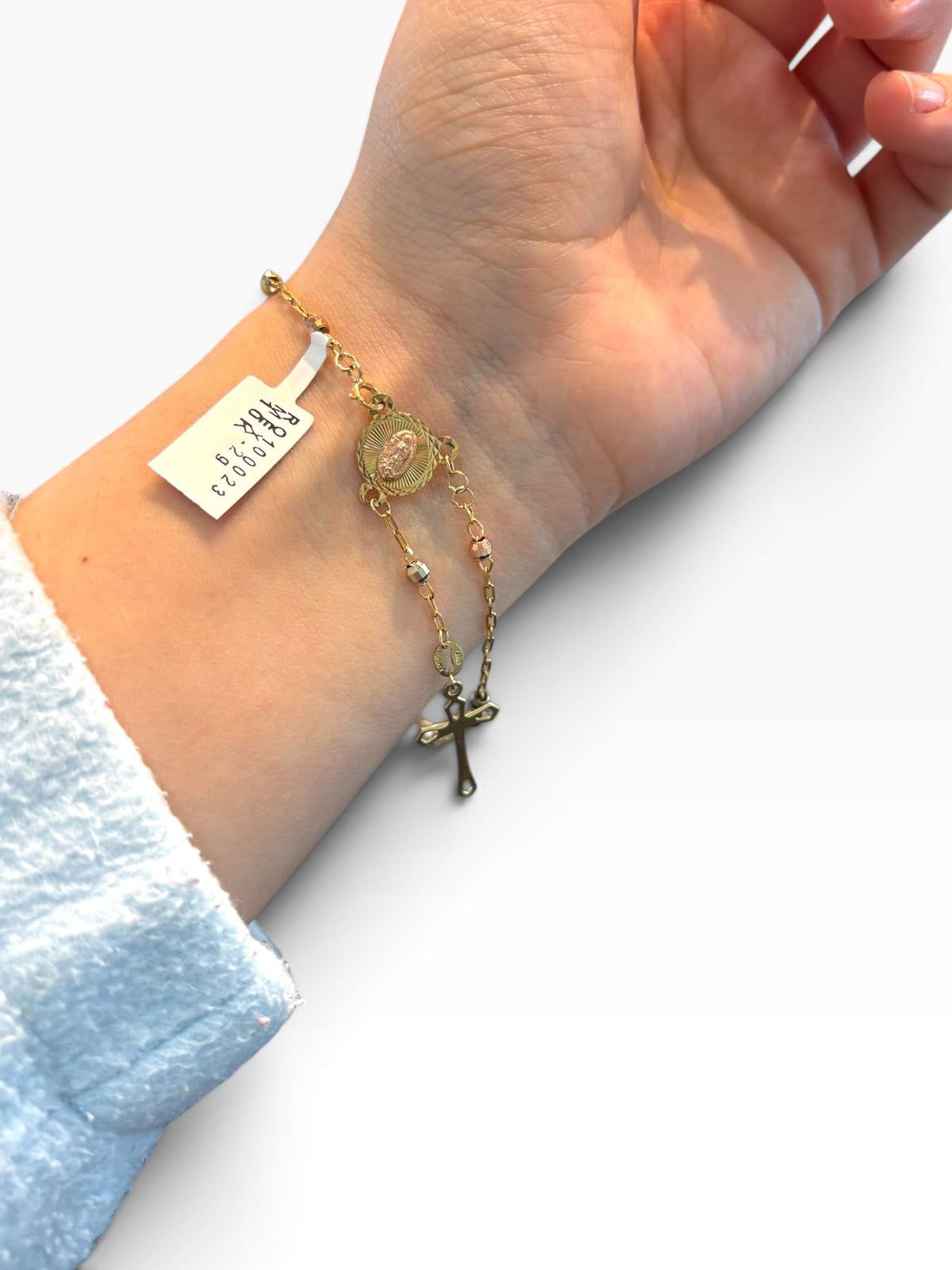 Pulsera de Misterio Virgen de Guadalupe Oro 10K