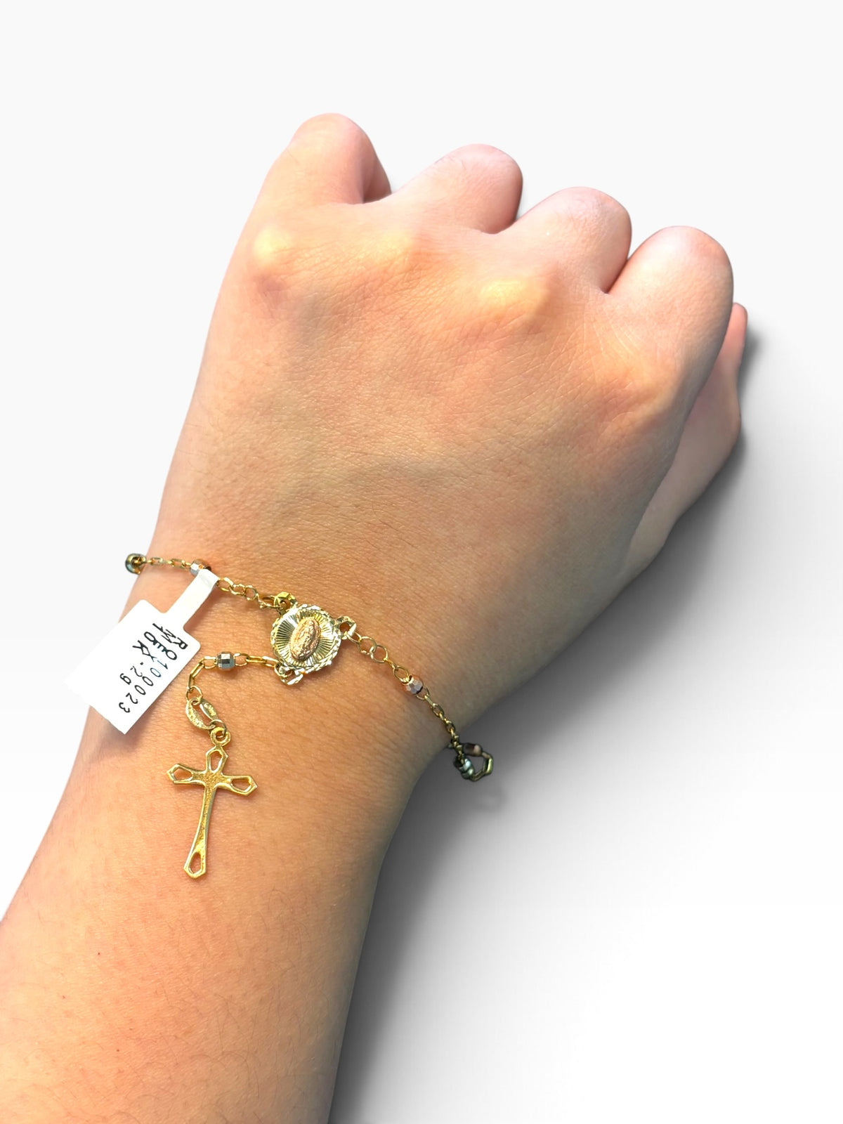 Pulsera de Misterio Virgen de Guadalupe Oro 10K
