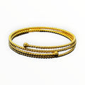 Aro Espiral de Bolitas Oro 10K