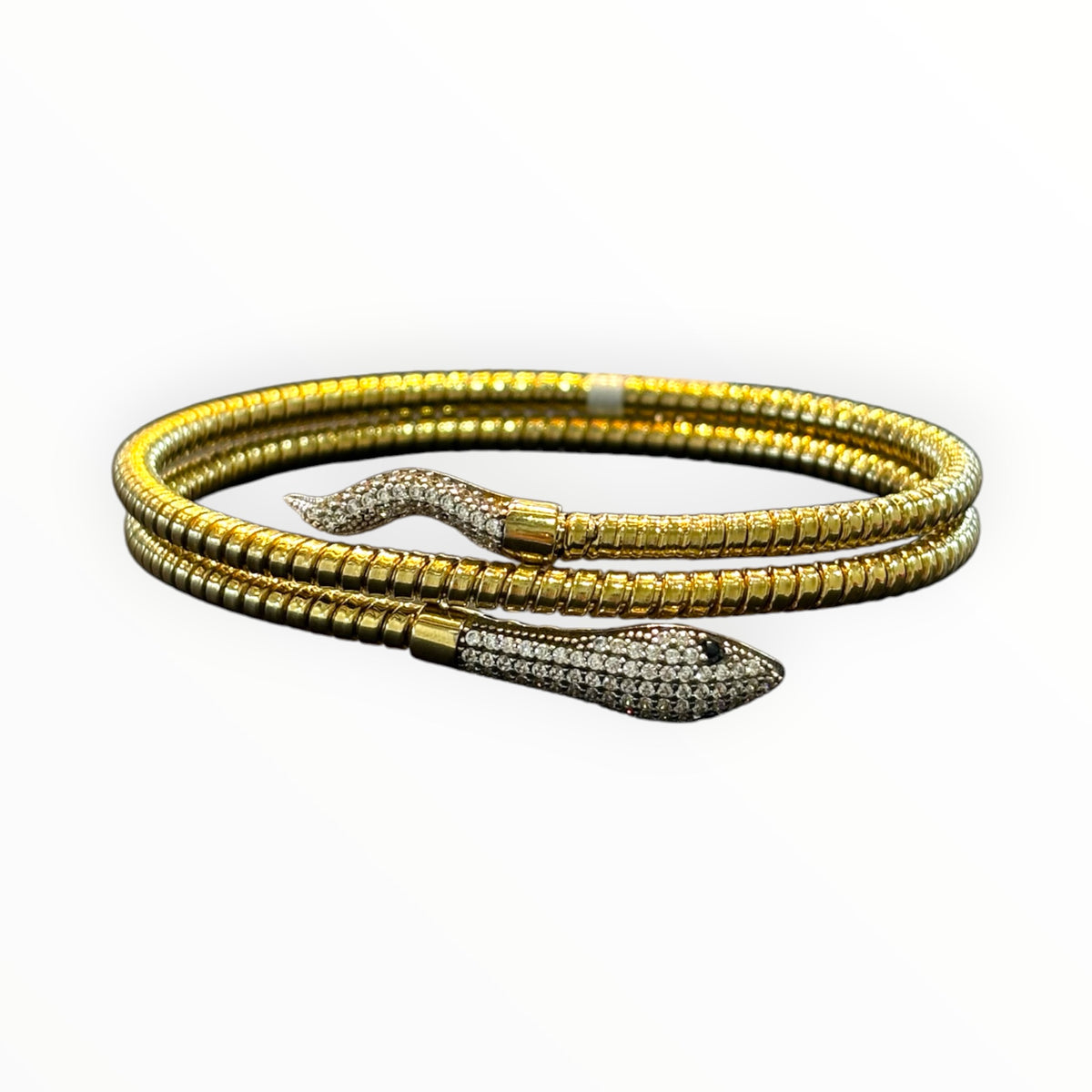 Aro Víbora con Zirconias Oro 10K