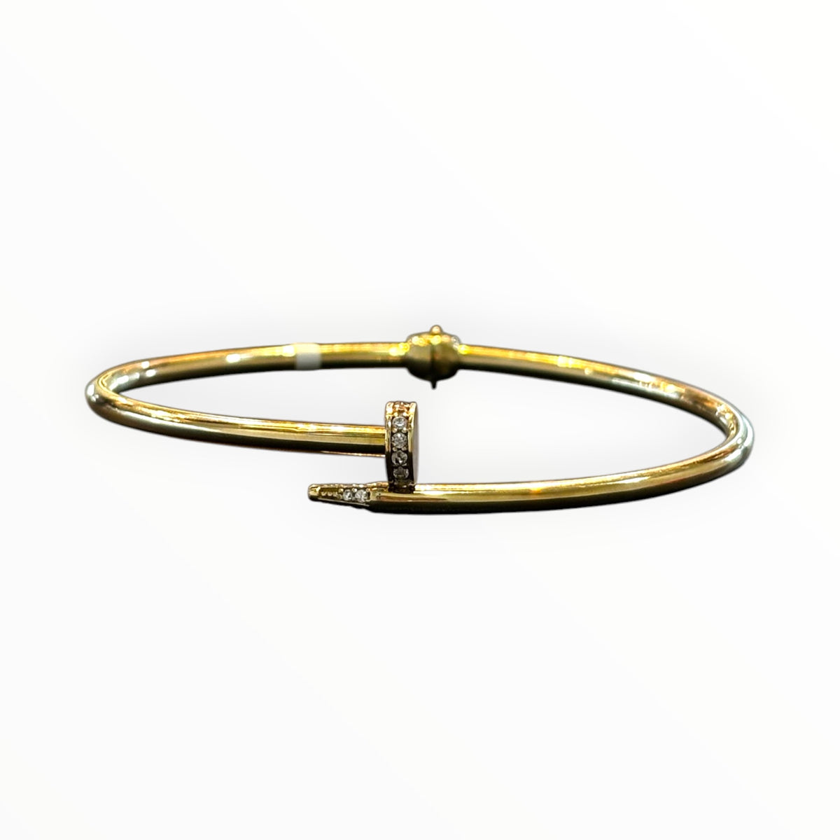 Aro Clavo con Zirconias Oro 10K
